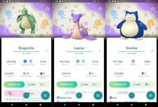 PokémonGo | Shiny Dragonite - Lapras - Snorlax | Pokopia Celebration Bg | PTC