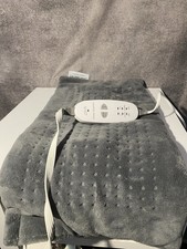 Sharper Image Calming Heat Weighted Massaging Heating Pad 12x24 6 Settings Gray