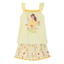 Disney Store Girl's Pajamas Belle Short  Tank Sleep Set Beauty Beast PJs Summer