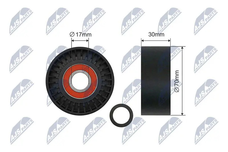 NTY Rullo Tenditore Cinghia Coste Keilrippen RNK-PS-003 per Porsche - Immagine 2
