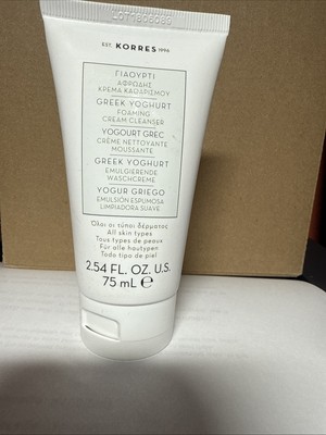 KORRES Greek Yoghurt Foaming Cream Cleanser 2.54 fl oz / 75mL sealed