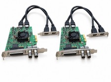 Lot of 2 Blackmagic DeckLink Studio 4K PCIe SDI HDMI Capture Card w HDMI Bracket