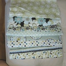 Lot Of 8 Pieces Of 100 Cotton quilt, Quilting fabric Each Piece 12.5" X 44"