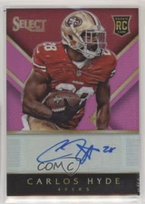 2014 Panini Select Rookie Auto Fuchsia Prizm /199 Carlos Hyde #RA-CH Auto RC