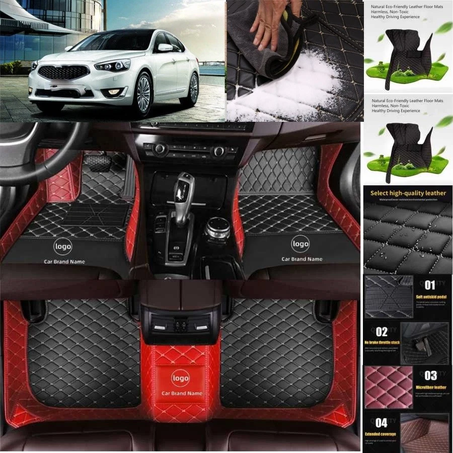 For Kia Cadenza Car Floor Mats Luxury Waterproof Liners Carpets Cargo Custom Foto 3 de 4