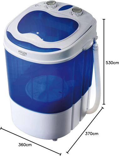 Adler AD 8051 Lavatrice Portatile Caricamento Dall'Alto Blu, Bianco 3 Kg - Foto 10 di 12