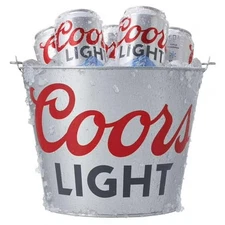 Boelter Brands Coors Light Metal Bucket, 5 Quarts, Gray