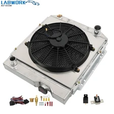 3 Row Aluminum Radiator+Shroud Fan Relay Kit For Econoline Comet 1961 62-1965