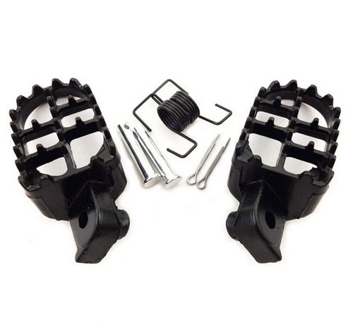 USA 2X Aluminium Alloy Left & Right Motorcycle Foot Pegs Footrest 8mm Bolt Black - Bild 7 von 12