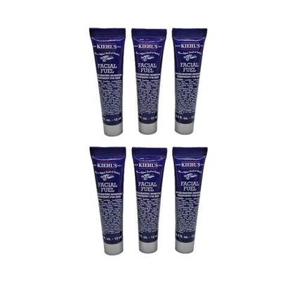 KIEHLS 6 PIECE FACIAL FUEL INVIGORATING MOISTURE TREATMENT MEN 0.5OZ/15ML EACH
