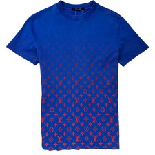 Louis Vuitton Men's Monogram Gradient T-Shirt Blue XS
