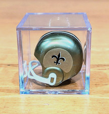 OPI NFL NEW ORLEANS SAINTS VTG NFL Mini Gumball Football Helmet & Display Box!