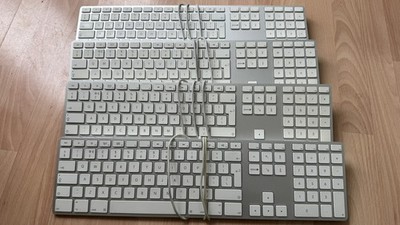 Apple Aluminium Wired Keyboard UK Layout A1243 vergilbte Tasten