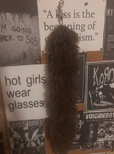 Brown Yarn Therian Tail, 2 Foot Long Tail Accessory