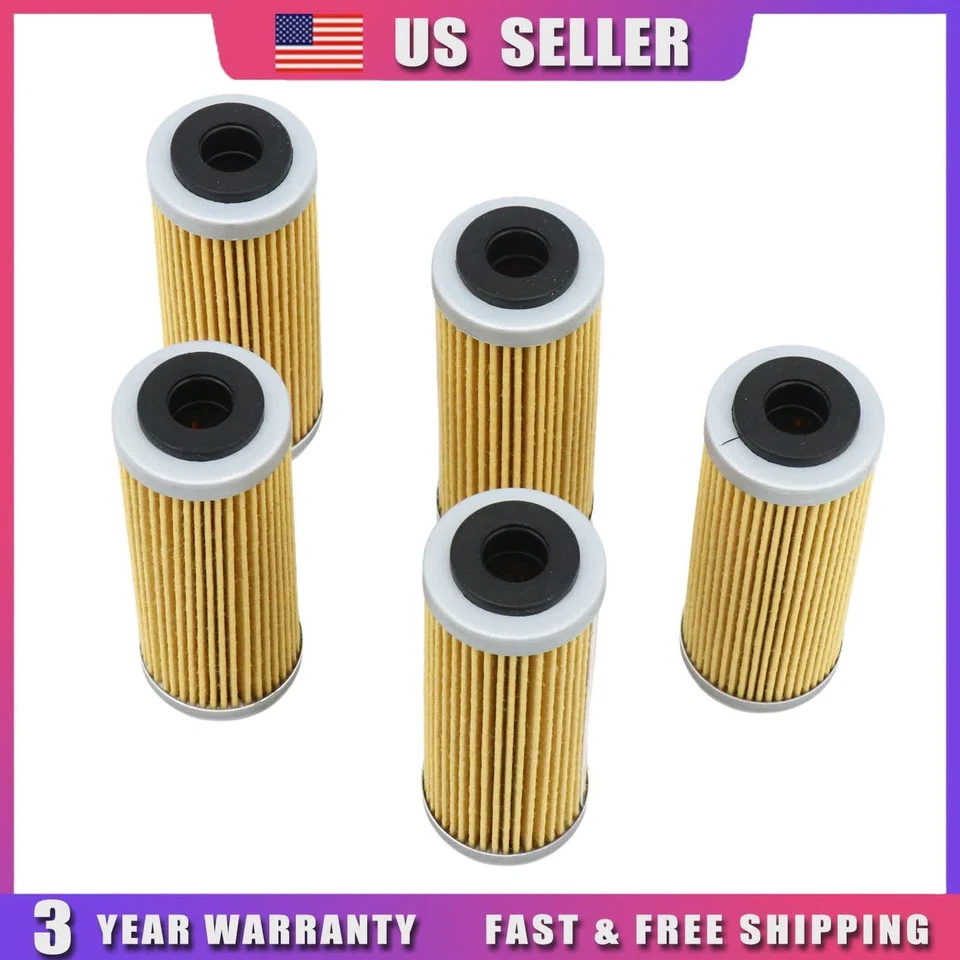 Filtro de aceite 5 piezas para KTM 500 EXC-F 400 XC-W 450 SX-F Husqvarna FX350 FS450 FE501 Foto 2 de 4