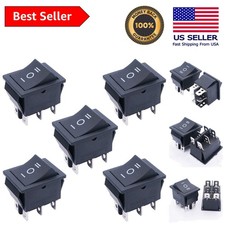 Compact On-Off-On Rocker Switch 5 Pack for Easy Installation in Boats and Cars