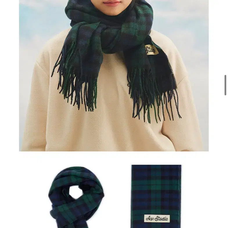 Acostudio Basic Checkered Muffler - Warm Winter A… - image 1