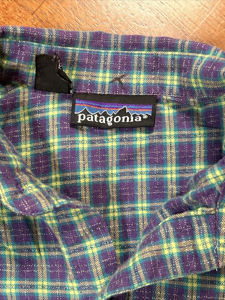 Camisa Patagonia Niños Abotonada Talla Niños 10 Púrpura Manga Larga Foto 2 de 4