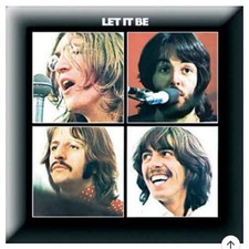 THE BEATLES Metal Album Pin Badge: LET IT BE (LARGE): Official Merch gift £pb0