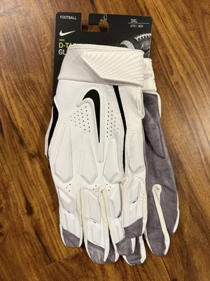 Nike D-Tack 6.0 Lineman Football Gloves White PGF946-184 NFL ISSUE 3XL XXL