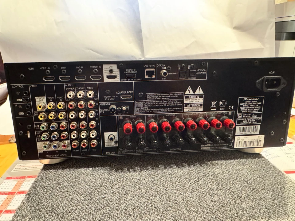 Pioneer VSX-921-K 7.1-Kanal AV-Receiver mit 4x HDMI-Eingängen AirPlay, DLNA TOP! - Bild 4 von 4