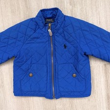 Polo Ralph Lauren Infant Toddler Size 18 Mts Blue Quilted Zip Barn Jacket Preppy