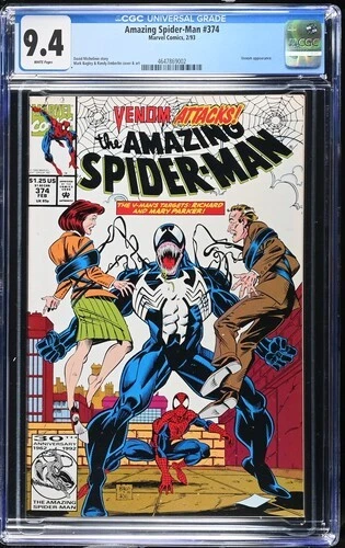 AMAZING  SPIDER-MAN #374 (Marvel:1993) Bagley Venom CGC 9.4 (NM)