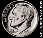 1964 Silver Roosevelt Dime - Choice Gem Proof  Lustrous  No Reserve  #K763