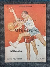 1960 BASKETBALL PROGRAM UNIVERSITY OF MISSOURI VS UNIVERSITY OF NEBRASKA