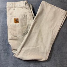 Vintage Carhartt B11STN Stone Canvas Carpenter Pants 34x30 Made in USA 90’s