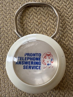 Vintage Keychain Pronto Telephone Service Pull Apart Old
