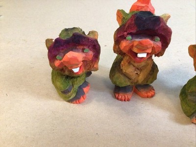 Henning Norway Hand Carved Troll Wood Figure 1960s Vintage