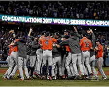 Houston Astros Unsigned 2017 WS Champion Team Dogpile Celebration Photo