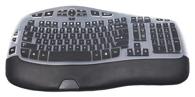 Keyboard Cover for Logitech K350 Wireless Wave Keyboard, Logitech MK570 Black