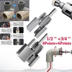 Dual Head Pipe Threading Tool 1/2" & 3/4" Internal & External Thread Cutter