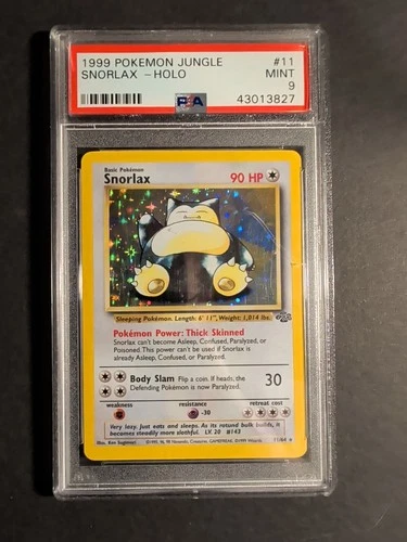 Pokemon Jungle Snorlax Holo PSA 9 Mint Card 11/64 Low Pop