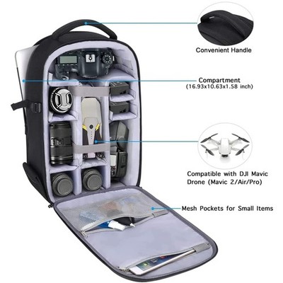 Waterproof Camera Backpack with Laptop Compartment
