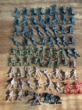 VINTAGE 1900  s LOT OF 75 TIMMEE TIM MEE ARMY MM MILITARY SOLDIERS COWBOY INDIAN