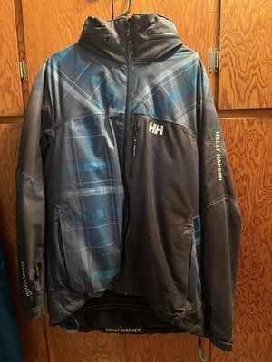 Helly Hansen HH H2Flow Ski Snowboard Jacket Shell Men s Waterproof Plaid  XL 