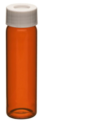 VOA/TOC Vials, 40mL, 100/PK - Amber Glass - ASTM/USP Type I Class B - Eisco Labs