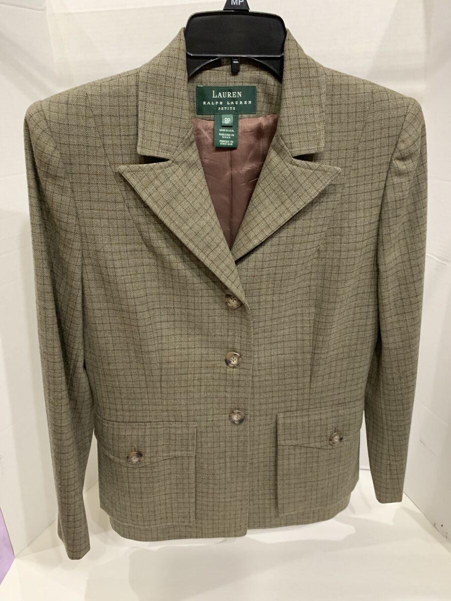 Vintage Ralph Lauren Women's Herringbone Tweed Blazer Jacket Vintage Ralph Lauren Women's Herringbone Tweed Blazer Jacket