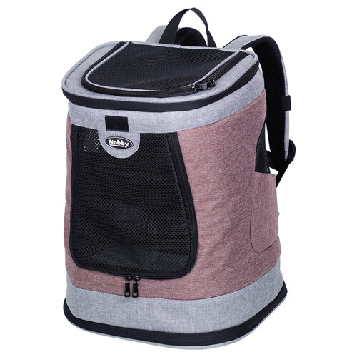 Nobby Mochila Plata Rosa Antiguo Gris para Perros hasta 10 kg, Medidas 34x30x43 cm