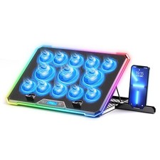 RGB Laptop Cooling Pad Gaming Laptop Cooler, Laptop Fan Cooling Stand with 13...