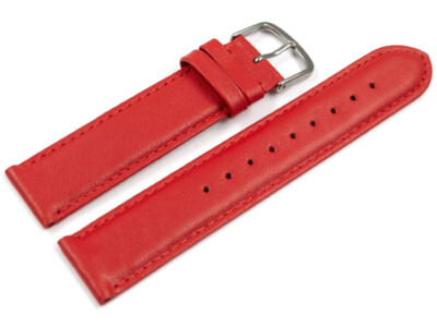 Uhrenarmband echt Leder Smooth rot 8mm 10mm 12mm 14mm 16mm 18mm 20mm