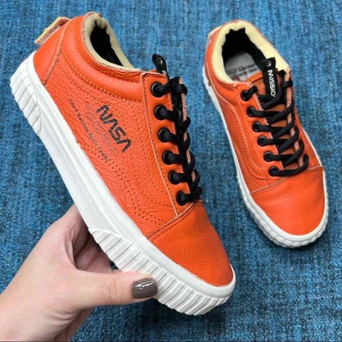 RARE Vans Old Skool NASA Space Voyager Firecracker Orange Sneakers Size 6 Womens