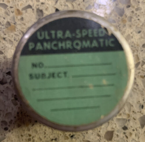 Agfa Ansco Miniaturowa kamera Film negatywny Ultra Speed Panchromatyczna pusta puszka - Zdjęcie 1 z 7