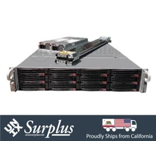 Supermicro 2U 12 Bay 4x NVME X11DPU Server 2x Xeon Gold 6148 40 Cores 128GB RAM