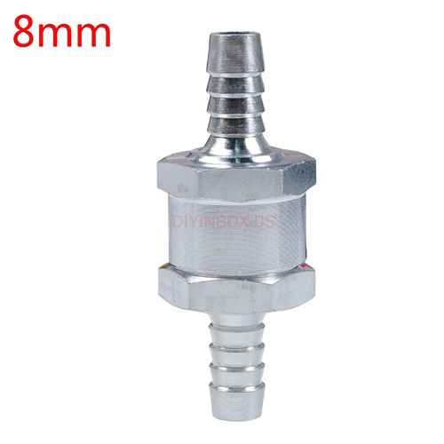 2-Pcs 8mm 5/16" Fuel Line One Way Non Return Check Valve Petrol Diesel Aluminium - Picture 2 of 9