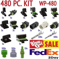 WP-480  Pro Weather Pack Connector Kit Weatherpack DELPHI PACKARD- 480 PCS