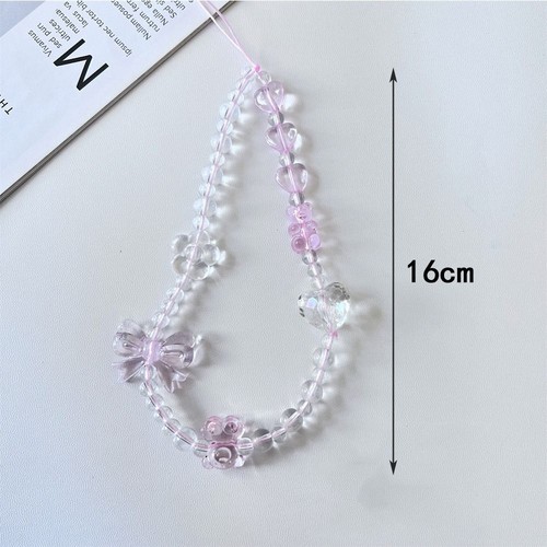 Detachable Pearl Bowknot Phone Lanyard Phone Charm Accessories - Photo 2 sur 16